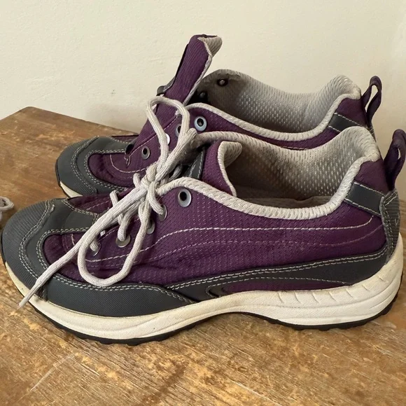 L.L. Bean Hiking Walking Shoes Purple and Gray Sneakers Women Sz 8 - Picture 5 of 9